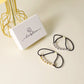 Gold and Silver Cuff Band Ponytail Hair Tie 2-Pc Set