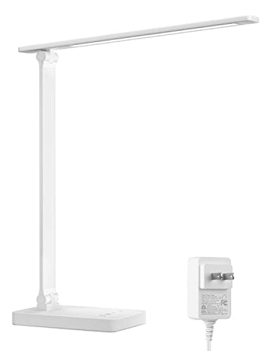 Lepro LED Desk Lamp, Metal Desk Light 9W 550lm, Dimmable Home Office Desktop Lamp Touch Control, 3 Color Modes, 5-Level Dimmer, Eye Caring Task Lamp - elpetersondesign