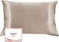Adubor Mulberry Silk Pillowcase for Hair and Skin with Hidden Zipper, Both Side 23 Momme Silk, 900 Thread Count (20x36inch, King Size, Taupe, 1pc)