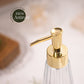 EMPO Vintage Elegant Glass Soap Dispenser, Liquid Soap/Sanitizer/Shampoo Bottle with Pump, Rustic Farmhouse Decor Crystal Hand Soap Dispenser Bathroom Accessories (Clear)