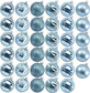 34Pcs Basic Christmas Ball Ornaments 2.36in - Baby Blue