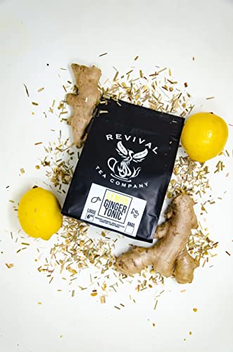 Lemon Ginger Tonic,All Natural Hot Tea,24 Count