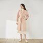 MARKABLE Handmade double-sided cloth, water ripple wool coat, wool cashmere coat, female (as1, alpha, m, regular, regular, Light Pink)