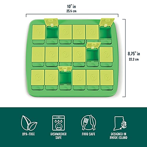Genuine Fred, MATCH UP Memory Snack Tray Green Travel-friendly tray measures 10 x 8.75 inches - thebastfamily