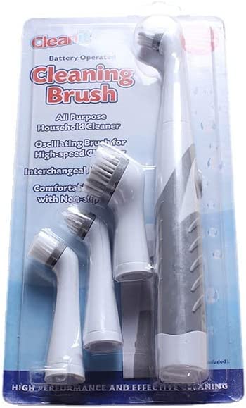 Wireless Electric Cleaning Brush with 4 Replaceable Cleaning Brush Heads