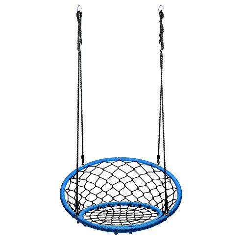 JumpOff Jo – Little Jo’s Web Chair Swing – 35 Inch Diameter Indoor & Outdoor Round Net Swing for Adults and Kids Ages 6+