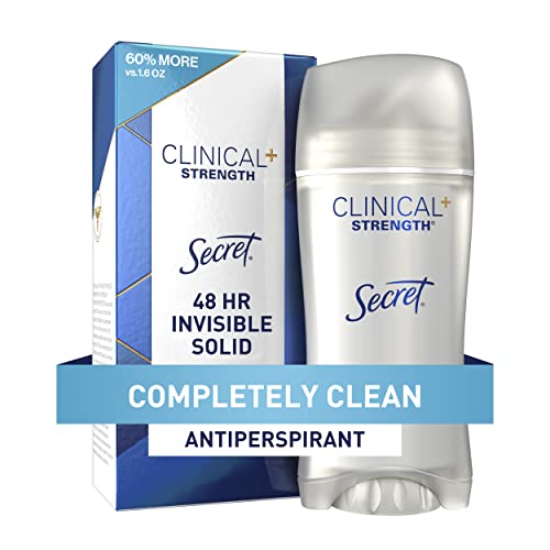 Secret Clinical Strength Antiperspirant and Deodorant for Women Invisible Solid Completely Clean 2.6 Oz Package May Vary - hopeschwing