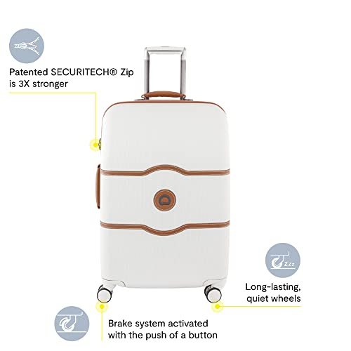 DELSEY Paris Chatelet Hardside Luggage with Spinner Wheels, Champagne White, 2 Piece Set 21/28 - elpetersondesign