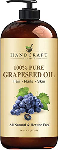 Handcraft Grapeseed Oil - 100% Pure and Natural - Premium Therapeutic Grade Carrier Oil for Aromatherapy, Massage, Moisturizing Skin and Hair - Huge 16 fl. Oz - hopeschwing