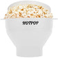The Original Hotpop Microwave Popcorn Popper, Silicone Popcorn Maker, Collapsible Bowl BPA-Free and Dishwasher Safe- 20 Colors Available (White)