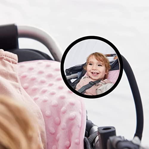 Pramglam Looky Lou Stroller Mirror - See Baby's face in Forward-Facing Stroller. Baby Must Haves/Baby Registry Must Haves - Perfect Baby Gift or Baby Gifts - thebastfamily
