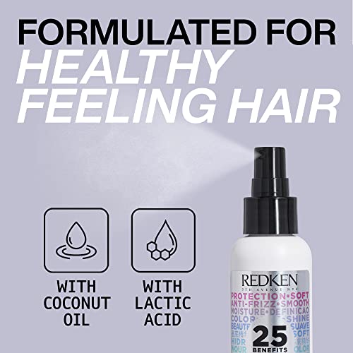 Redken One United All-In-One Leave In Conditioner | Multi-Benefit Treatment | Heat Protectant Spray for Hair | All Hair Types | Paraben Free - hopeschwing