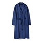MARKABLE Handmade double-sided cloth, water ripple wool coat, wool cashmere coat, female(Royal Blue-M)