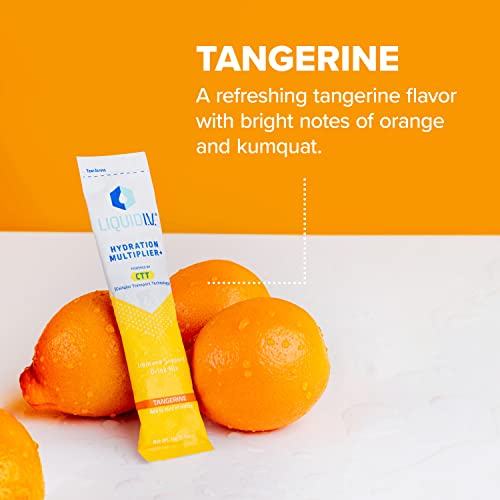 Liquid I.V. Hydration Multiplier + Immune Support, Easy Open Packets, Fresh Tangerine Flavor | 14 Sticks - hopeschwing