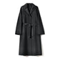 Handmade double-sided cloth, water ripple wool coat, wool cashmere coat
