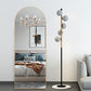 RACHMADES 65inx22in Body Mirror, Floor Mirror with Stand, Wall Mirror Standing Hanging or Leaning Against Wall for Bedroom, Sleek Arched-Top Mirror, Modern Full Length Mirror - elpetersondesign