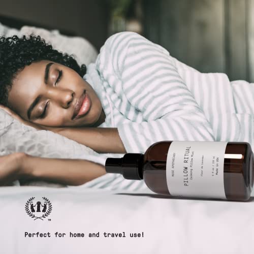 Muse Bath Apothecary Pillow Ritual - Aromatic, Calming and Relaxing Pillow Mist, Linen and Fabric Spray - Infused with Natural Aromatherapy Essential Oils - 8 oz, Fleur du Lavender - elpetersondesign