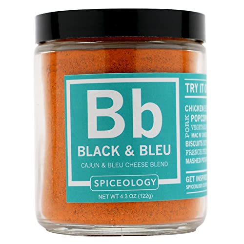 Spiceology Black and Bleu Cajun BBQ Rub | BBQ Grilling Spice Rub | 4.3 oz Bulk Container