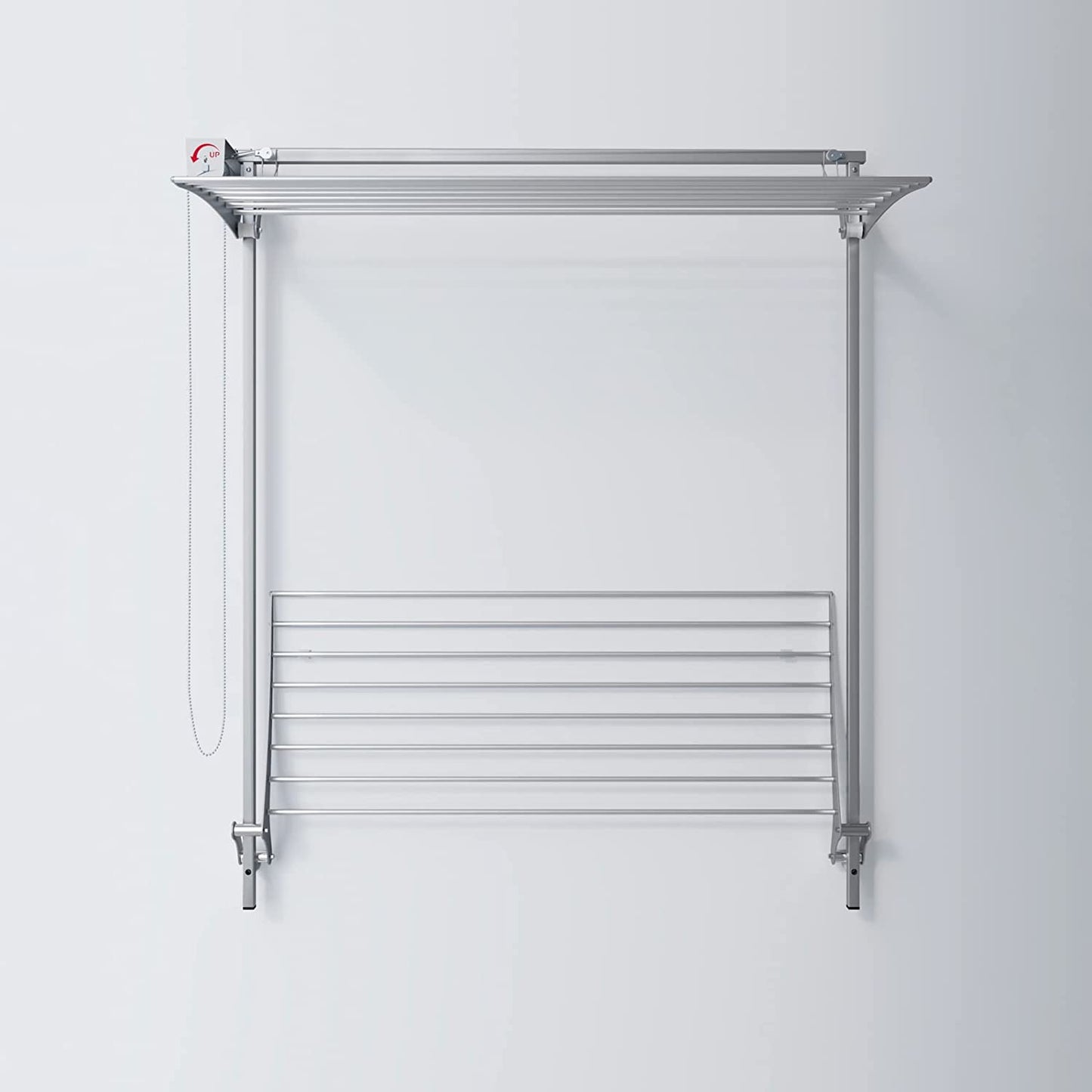 Foxydry Wall Plus, Wall Mounted Drying Rack, Wall Clothesline, Laundry Drying Rack Foldable and Suspended Clothes line in Aluminium and Steel (Wall Pl