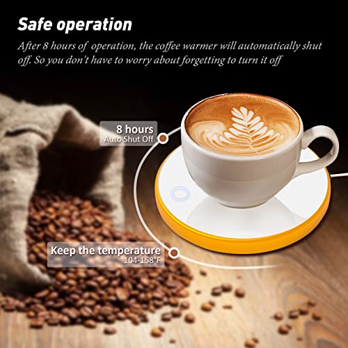 Zen Lyfe Coffee Mug Warmer for Desk, Portable Cup Warmer with Auto Shut Off and 3 Temperature Setting for Heating Coffee, Beverage, Milk, Tea and Hot Chocolate