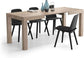 Mobili Fiver, First Extendable Table, Oak, Laminate-Finished, Made in Italy