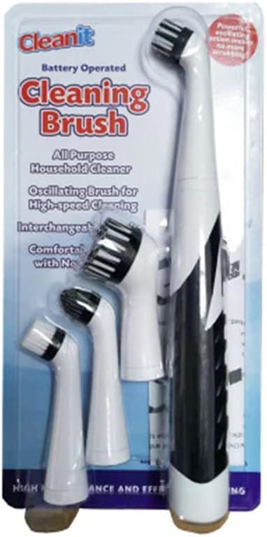 Wireless Electric Cleaning Brush with 4 Replaceable Cleaning Brush Heads