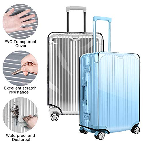 Yotako Clear PVC Suitcase Cover Protectors 28 Inch Luggage Cover for Wheeled Suitcase (28''(25.98''H x 19.68''L x 11.81''W)) - elpetersondesign