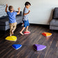 JumpOff Jo Rocksteady Balance Stepping Stones for Kids, Promotes Balance & Coordination, Set of 6 Balance Blocks, Low Set