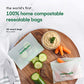 Compostic - Home Compostable Resealable Snack Bags - (6"x3.5") 30 Bags (2 Pack) - kalejunkie