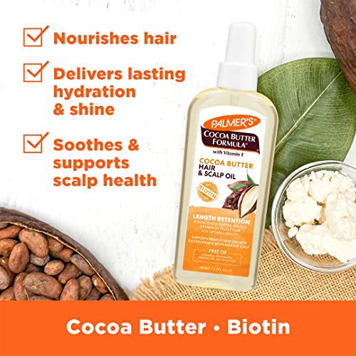 Palmer's Cocoa Butter & Biotin Length Retention Hair and Scalp Oil, 5.1 Ounce - hopeschwing