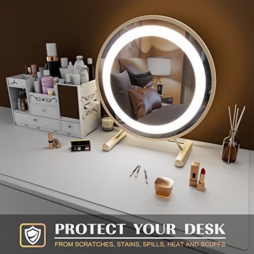 K KNODEL Desk Mat, Mouse Pad, Desk Pad, Waterproof Desk Mat for Desktop, Leather Desk Pad for Keyboard and Mouse, Desk Pad Protector for Office and Home (White, 31.5" x 15.7") - elpetersondesign