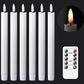 25.5cm white wave mouth remote control simulation electronic candle - a set of white shell (6 pieces)