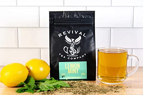 Lemon Mint Tea,All Natural Hot Tea,24 Count