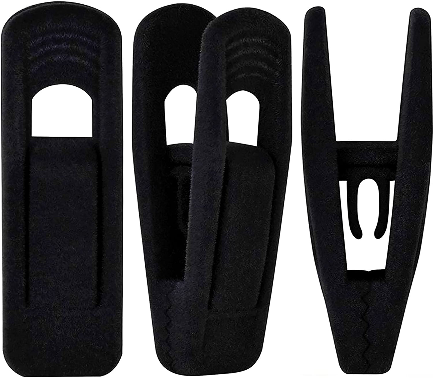 TOFIIGREM Black Velvet Hanger Clips (60-Pack), Non-Slip Strong Velvet Hangers Clips for Velvet Hangers