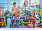 Strictly Briks Toy Building Block, Big Briks Stackable Baseplates for Towers, Shelves, and More, 100% Compatible with All Major Brands, Rainbow Colors, 12 Pack, 7.5x3.75 Inches - thebastfamily