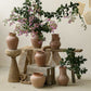 Handmade binaural red Clay Pot Ceramic vase