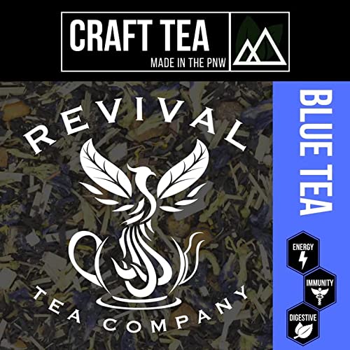 REVIVAL Tea, Blue Tea, Tea Bag, All Natural Hot Tea,Tea Bags 100 Count