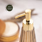 EMPO Vintage Elegant Glass Soap Dispenser, Liquid Soap/Sanitizer/Shampoo Bottle with Pump, Rustic Farmhouse Decor Hand Soap Dispenser Bathroom Accessories (Brown)