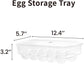 Plastic Egg Storage Container,Stores 16 Eggs - 2 Pack