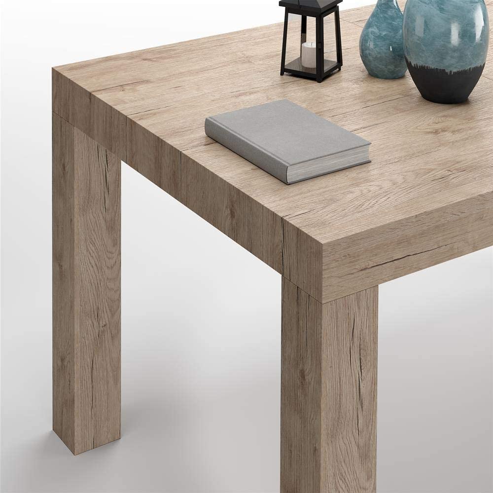 Mobili Fiver, First Extendable Table, Oak, Laminate-Finished, Made in Italy