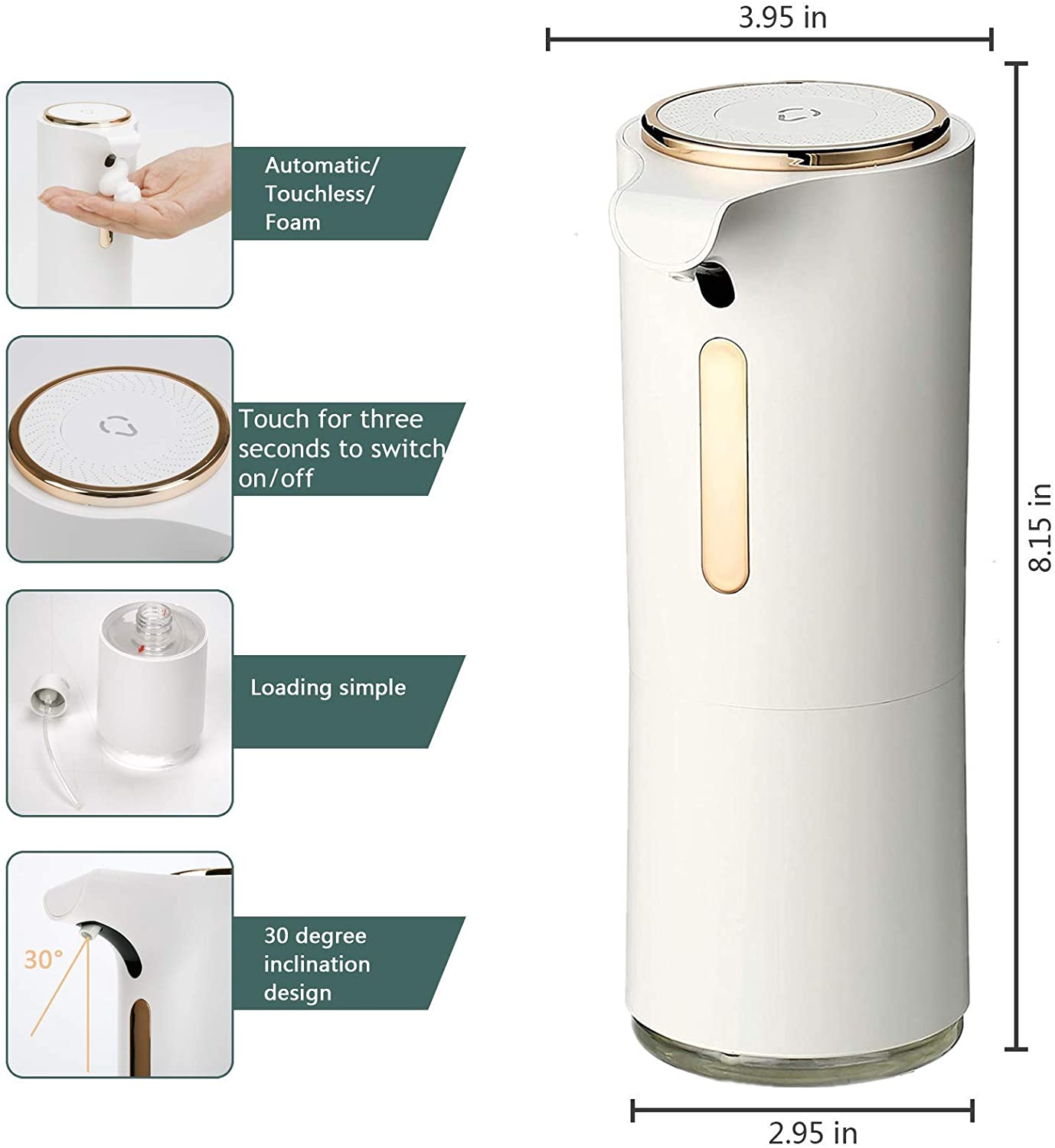 Rechargeable Automatic Foaming Soap Dispenser