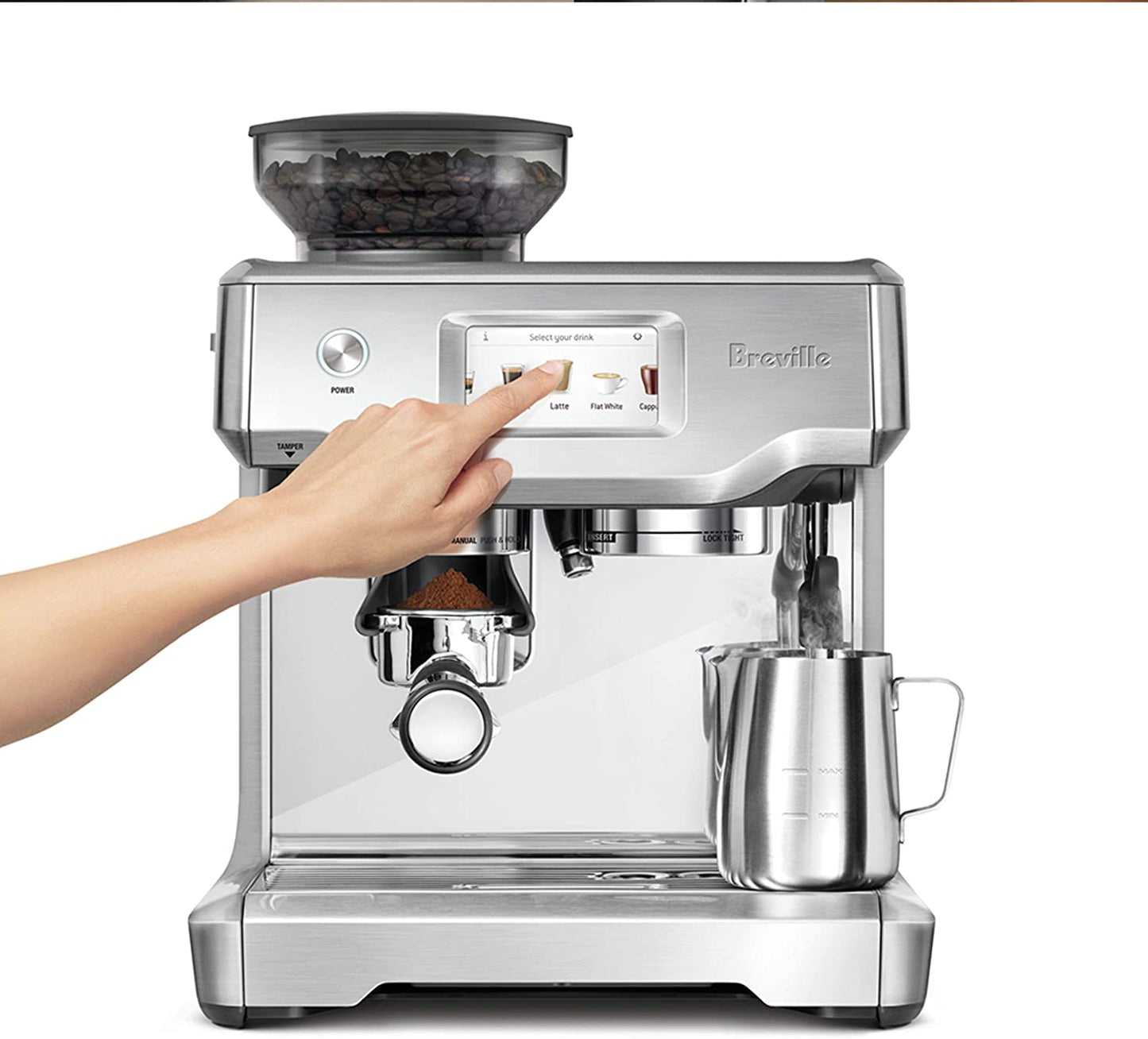 Breville Barista Touch Espresso Machine, Brushed Stainless Steel, BES880BSS