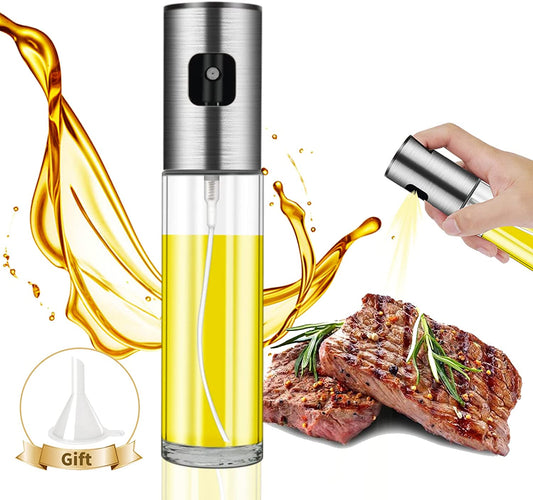 Olive Oil Sprayer for Cooking, 3.4oz/100ml Upgraded Olive Oil Mister Bottle
