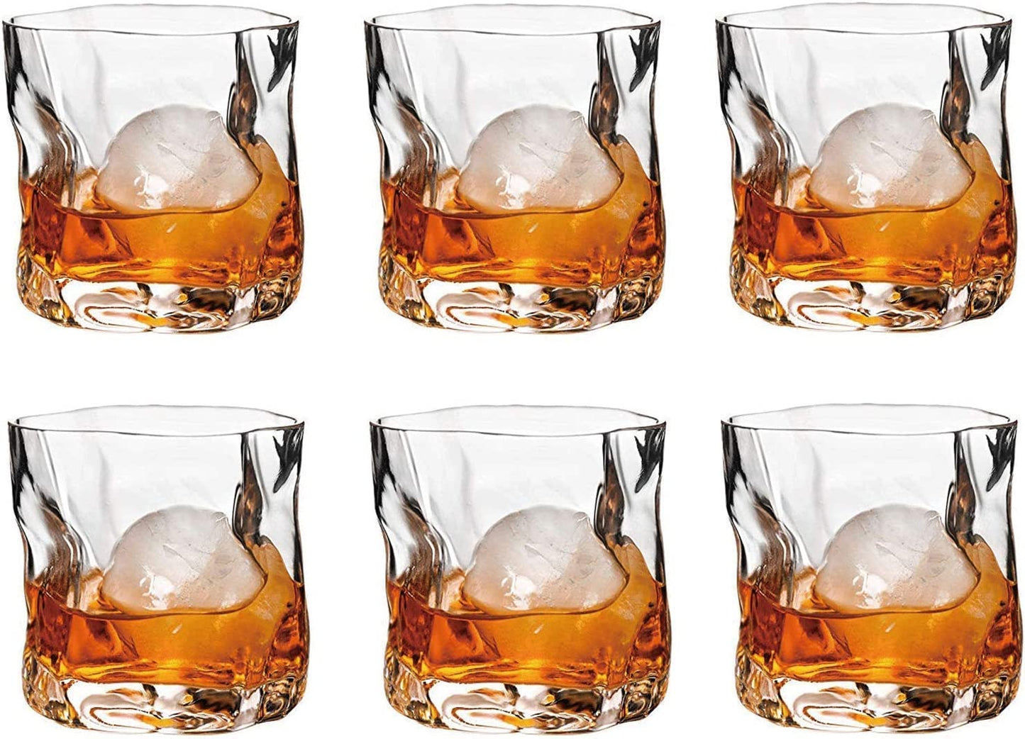 Whiskey Glasses 11oz (Set Of 6 )Rocks Glasses Old Fashioned Glass Whiskey Glass
