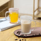Crystal Clear Glass Coffee Mug With Cap - 11 oz