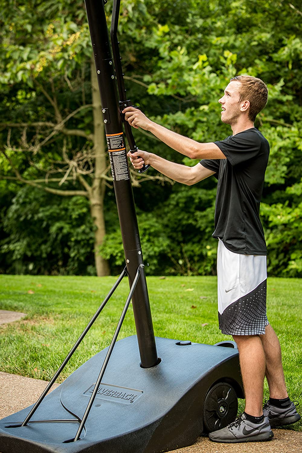 Silverback NXT 54" Backboard Portable Height-Adjustable Basketball Hoop Assembles in 90 Minutes