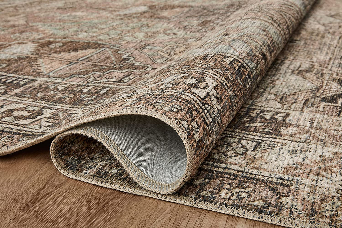 Amber Lewis x Loloi Billie Collection BIL-03 Clay / Sage, Traditional 8'-6" x 11'-6" Area Rug