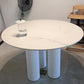 Solid wood round rock plate dining table（Table only）