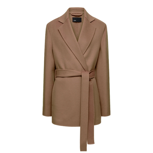 MARKABLE Luxury Cashmere Nautre Short Coat, classic style, cold proof and warm keeping